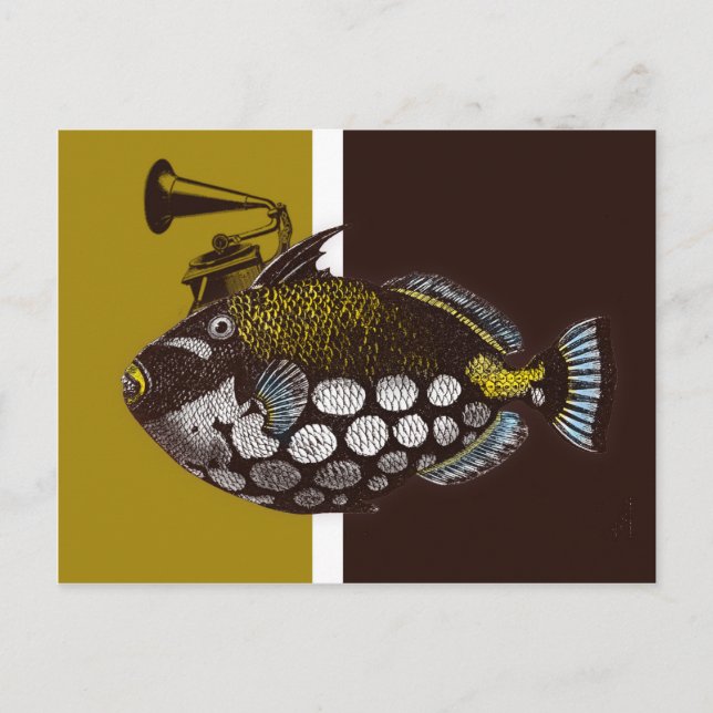 Postal Postcard abstracto de payaso (Anverso)