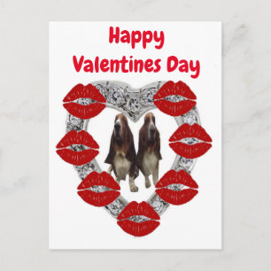 Postal Postcard Alemán Feliz Día de San Valentín con acti