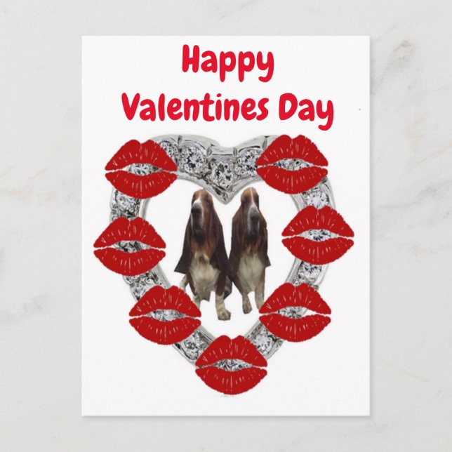 Postal Postcard Alemán Feliz Día de San Valentín con acti (Anverso)