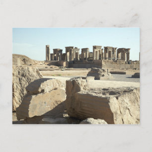 Postal Postcard Ancient Ruins in Persepolis, Iran