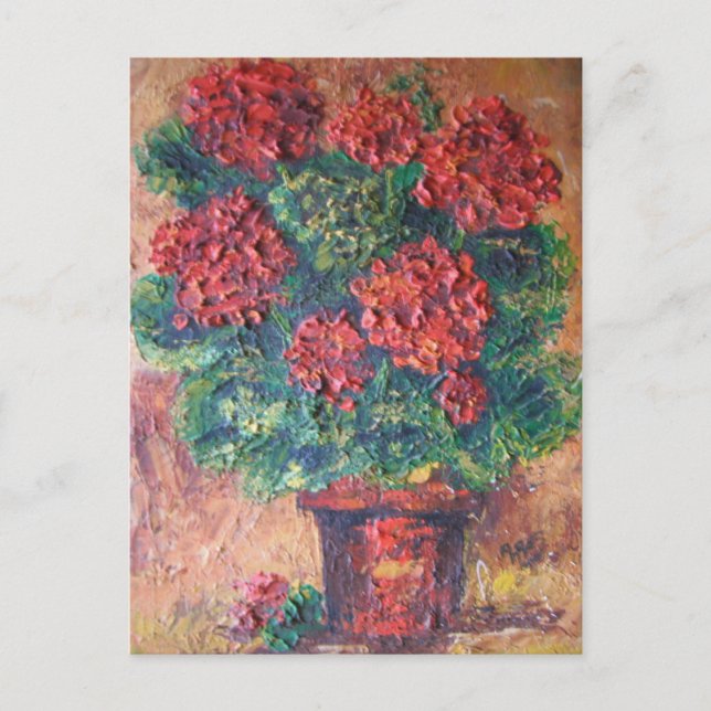 Postal Postcard Ann Hayes pintando belleza roja (Anverso)