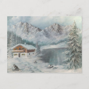 Postal Postcard Ann Hayes pintando el sueño de la nieve b