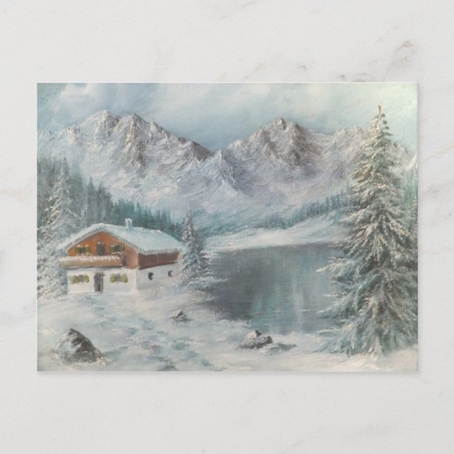 Postal Postcard Ann Hayes pintando el sueño de la nieve b (Anverso)