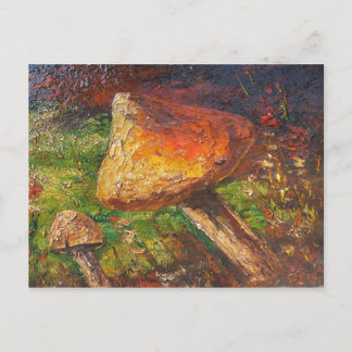 Postal Postcard Ann Hayes pintando hongos