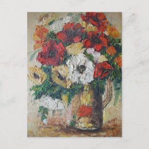 Postal Postcard Ann Hayes Pintura Flor MIx Delight