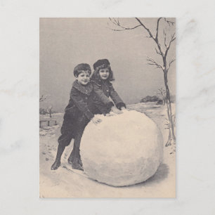 Postal POSTCARD ANTIGUA REINTRODUCCIÓN OSCURO DE nieve