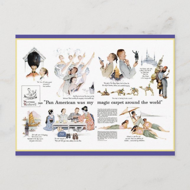 Postal Postcard - anuncio de la revista PanAmerican Airwa (Anverso)