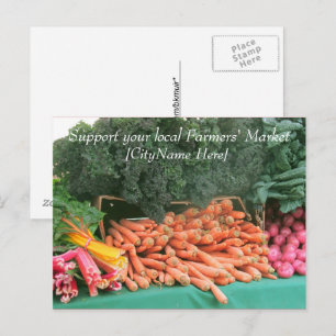Postal Postcard - Apoyo al mercado de los agricultores - 