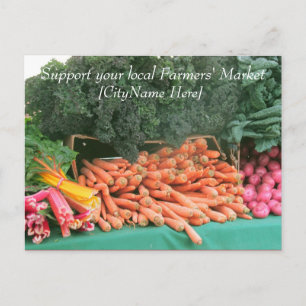 Postal Postcard - Apoyo al mercado de los agricultores - 