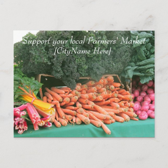 Postal Postcard - Apoyo al mercado de los agricultores -  (Anverso)