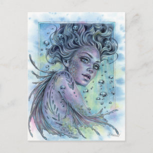 Postal Postcard Aqua Mermaid