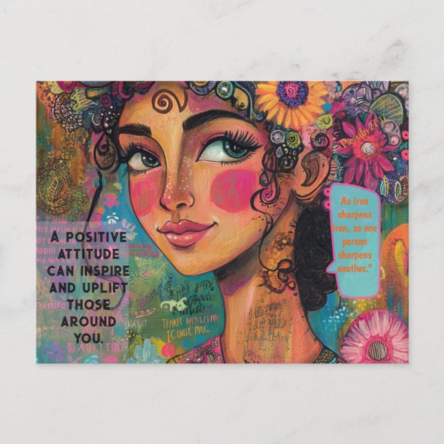 Postal Postcard As Iron Sharpens Iron Proverbs 27:17 (Anverso)