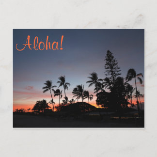 Postal Postcard - atardecer hawaiano