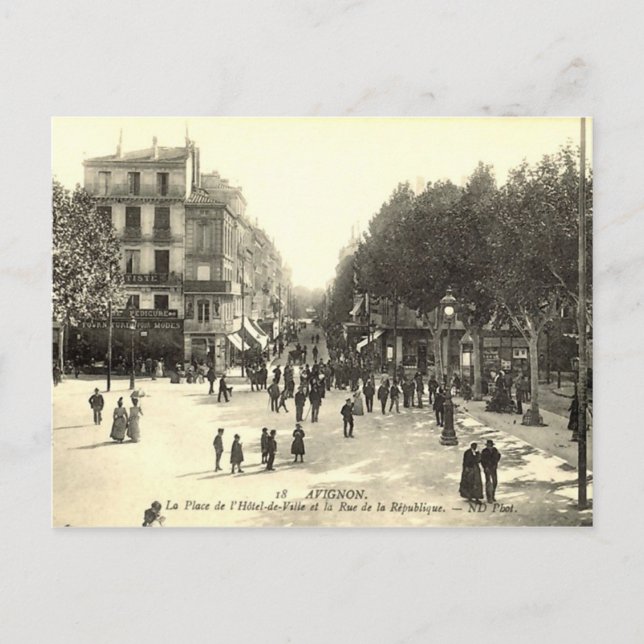 Postal Postcard, Aviñón (Anverso)