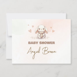 Postal Postcard Baby Shower Bunny