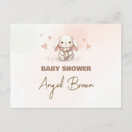 Postal Postcard Baby Shower Bunny