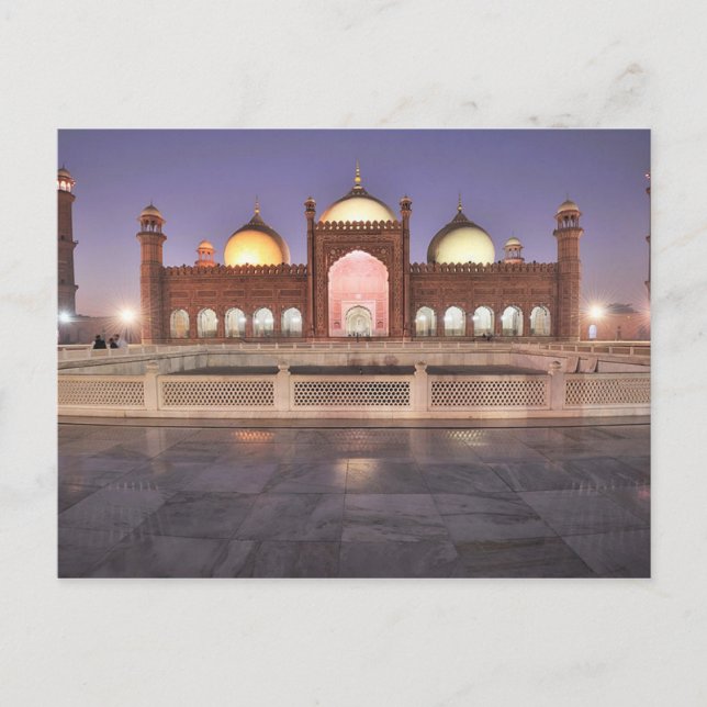 Postal Postcard Badshahi Mosque in Lahore, Pakistan (Anverso)