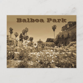 Postal Postcard Balboa Park Sepia Tone