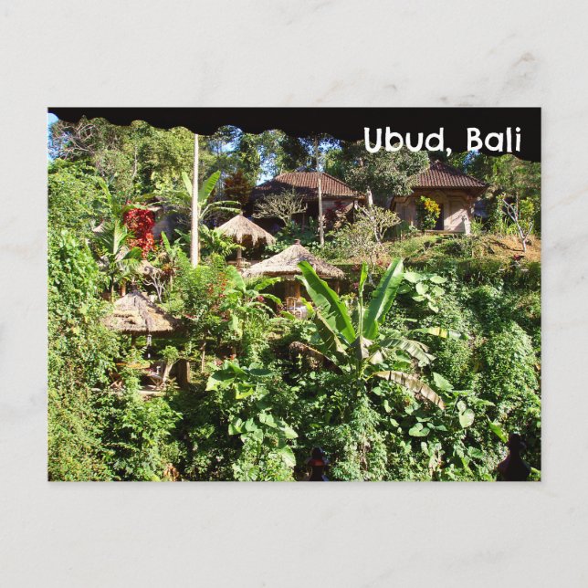 Postal Postcard Bali Indonesia Plantas Tropicales Huts de (Anverso)