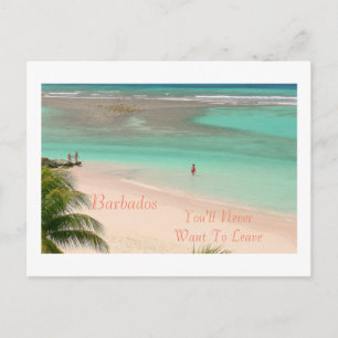 POSTAL POSTCARD, BARBADOS - ¡NUNCA QUIERES SALIR!