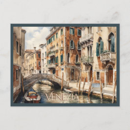 Postal POSTCARD Beautiful Watercolor of Venice Travel