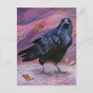 Postal Postcard Between Worlds Raven Postcard de Michaeli