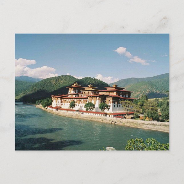 Postal Postcard Bhutan, Punakha Dzong (Anverso)