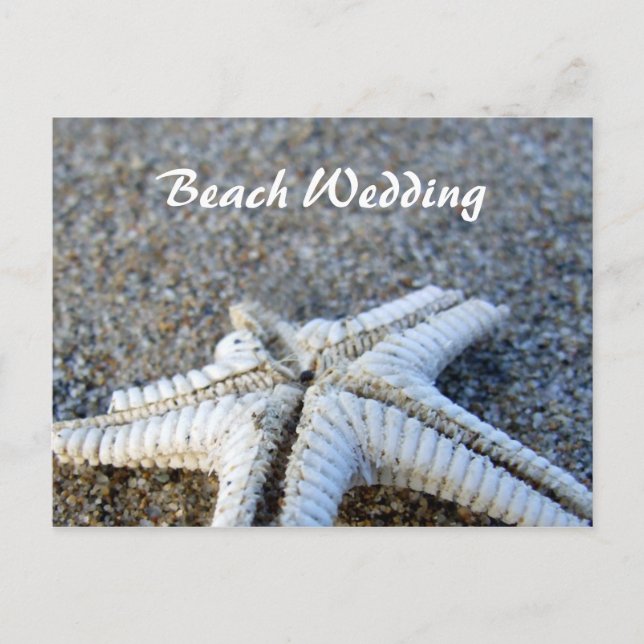 Postal Postcard Boda Starfish (Anverso)