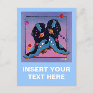 Postal Postcard - Boots Cowboy de medianoche