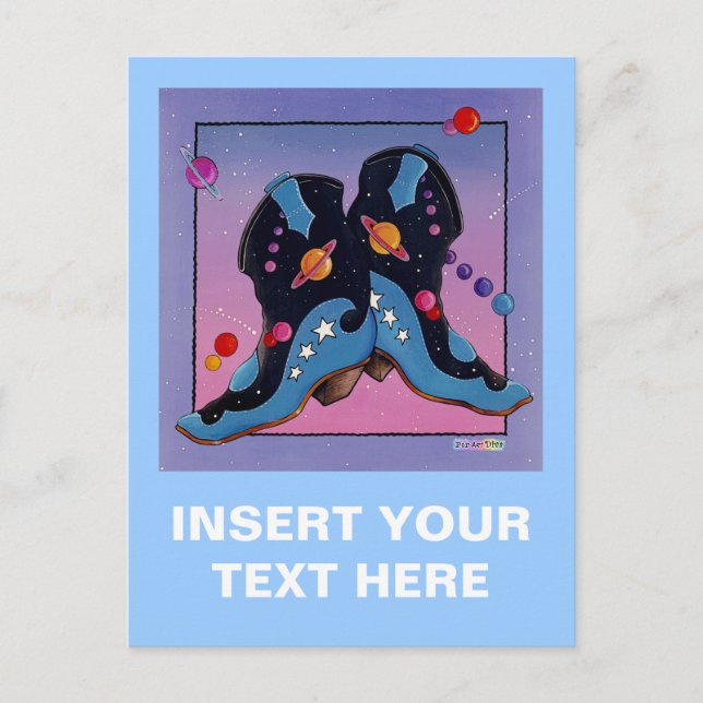 Postal Postcard - Boots Cowboy de medianoche (Anverso)