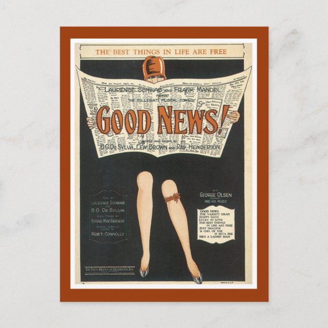 Postal Postcard - Buenas noticias mejores cosas en la vid (Anverso)