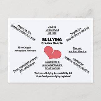 Postal Postcard-Bullying Breaks Hearts