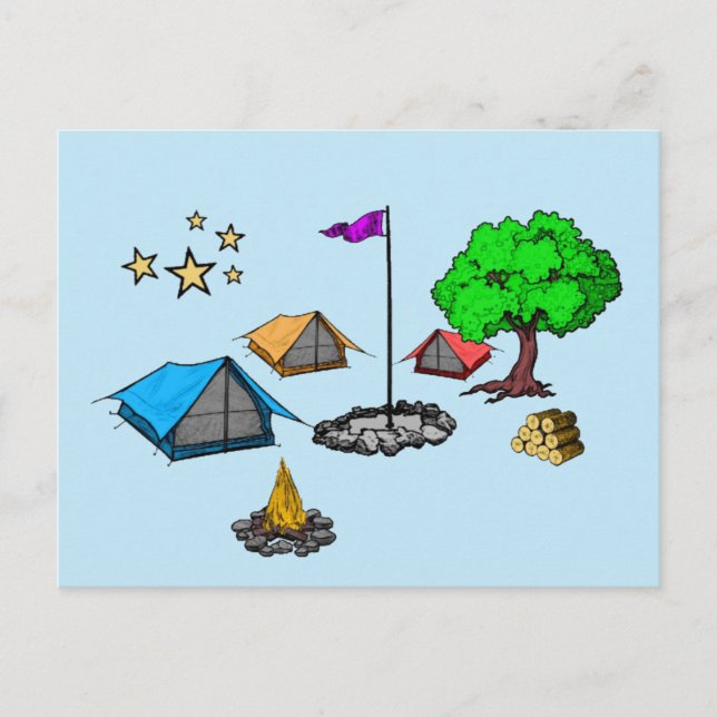 Postal Postcard Camping (Anverso)