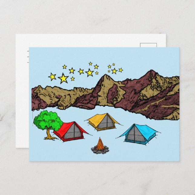 Postal Postcard Camping (Anverso / Reverso)