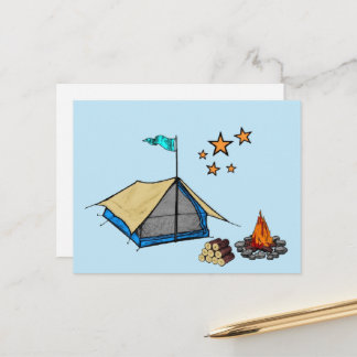 Postal Postcard Camping