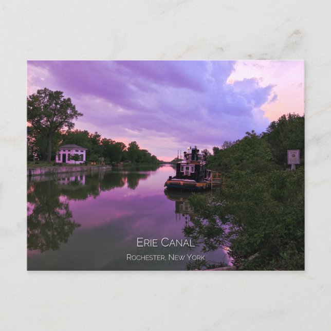Postal Postcard - Canal Erie al atardecer (Anverso)