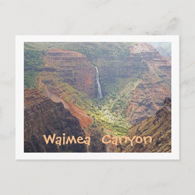 POSTAL POSTCARD, CAÑÓN DE WAIMEA/CAÍDAS DE AGUA, KAUAI, H (Anverso)