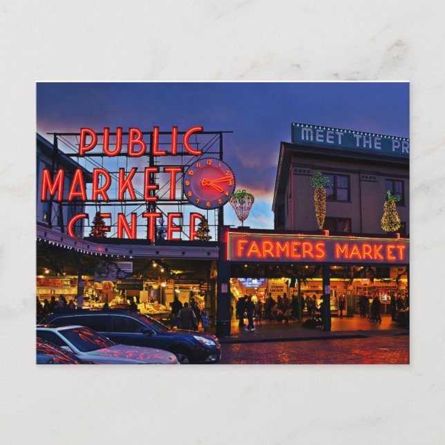 Postal Postcard / Carte Postale Pike PlaceMarket, Seattle (Anverso)