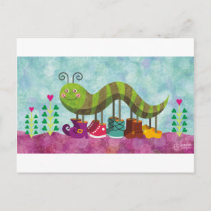 Postal Postcard Caterpillar