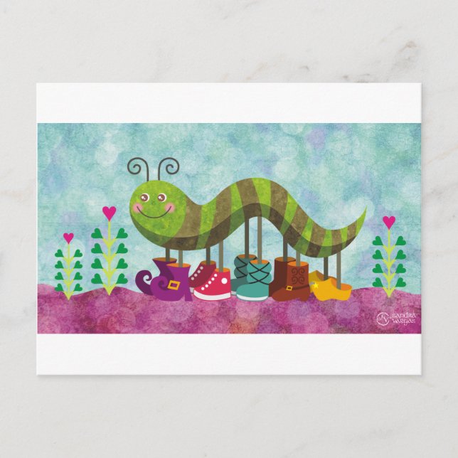 Postal Postcard Caterpillar (Anverso)