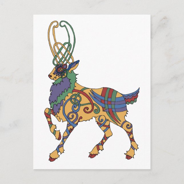 Postal Postcard Celtic Stag (Anverso)