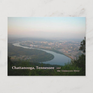 Postal Postcard - Chattanooga TN y el río Tennessee