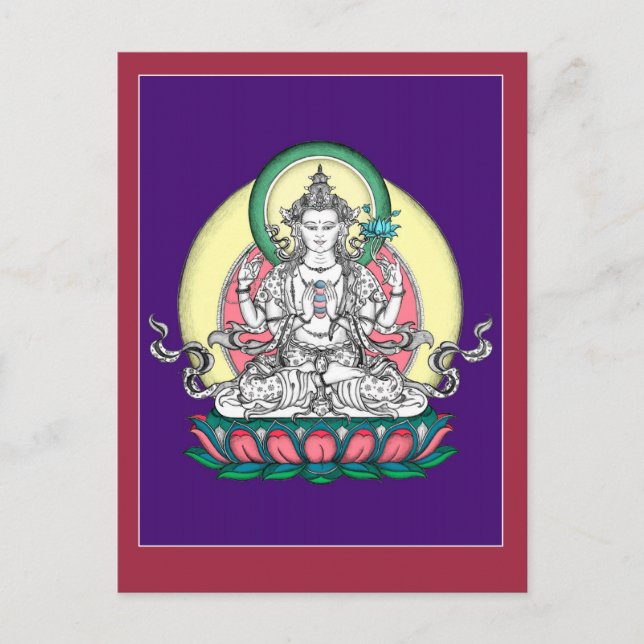 Postal POSTCARD Chenrezig / Avalokiteshvara (Anverso)