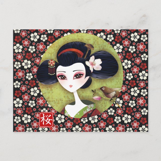Postal Postcard Chica Sakura (Anverso)