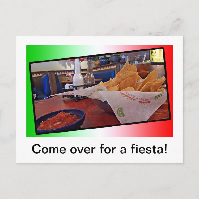 Postal Postcard- Chips y Salsa (Anverso)