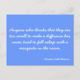 Postal Postcard citando a Christine Todd Whitman