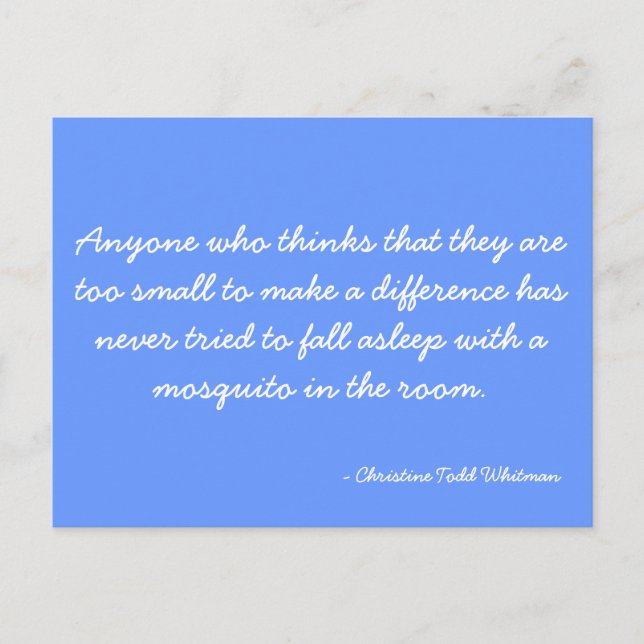 Postal Postcard citando a Christine Todd Whitman (Anverso)
