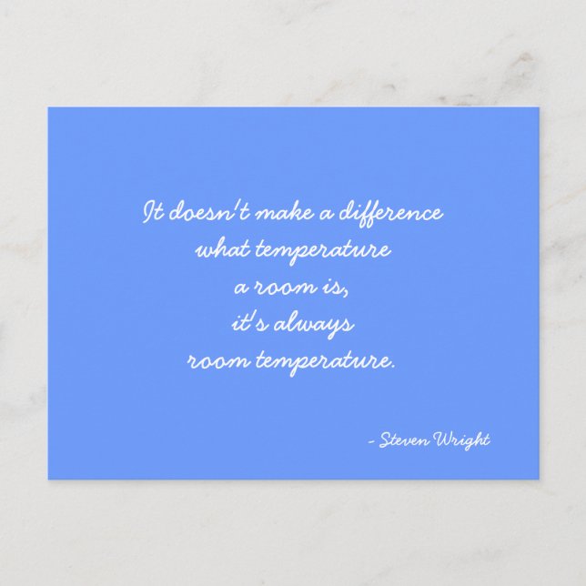 Postal Postcard citando a Steven Wright (Anverso)