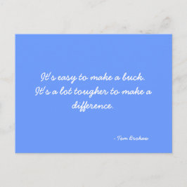 Postal Postcard citando a Tom Brokaw