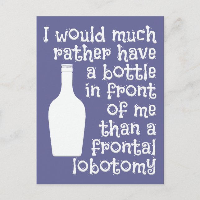 Postal Postcard color personalizado humor para beber (Anverso)
